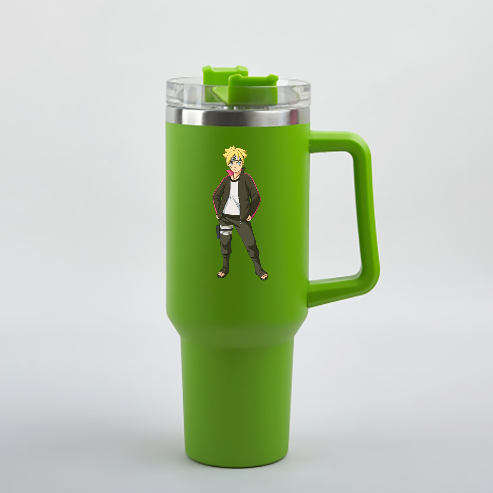 （画像用） NARUTO -ナルト- うずまき ボルト Uzumaki Boruto 1200mL車用タンブラー - クリスタルステッカー（プラスチックストロー付き）